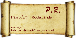 Pintér Rodelinda névjegykártya